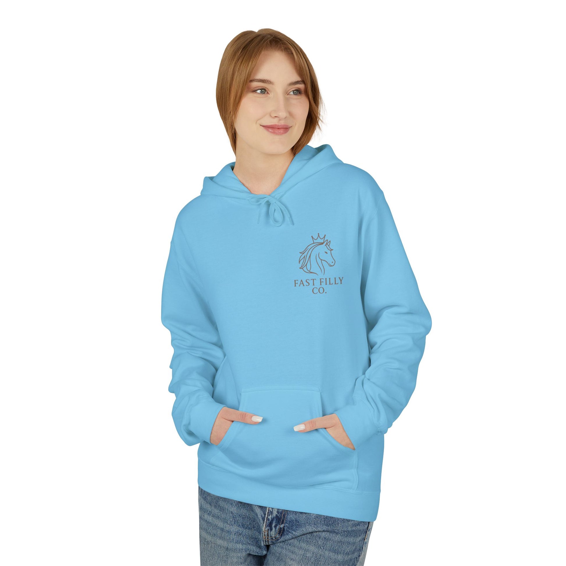 Equestrian Spirit Fleece Hoodie, Cozy Horse Lover Gift, Unisex Hoodie, Equine Apparel, Horseback Riding Sweater