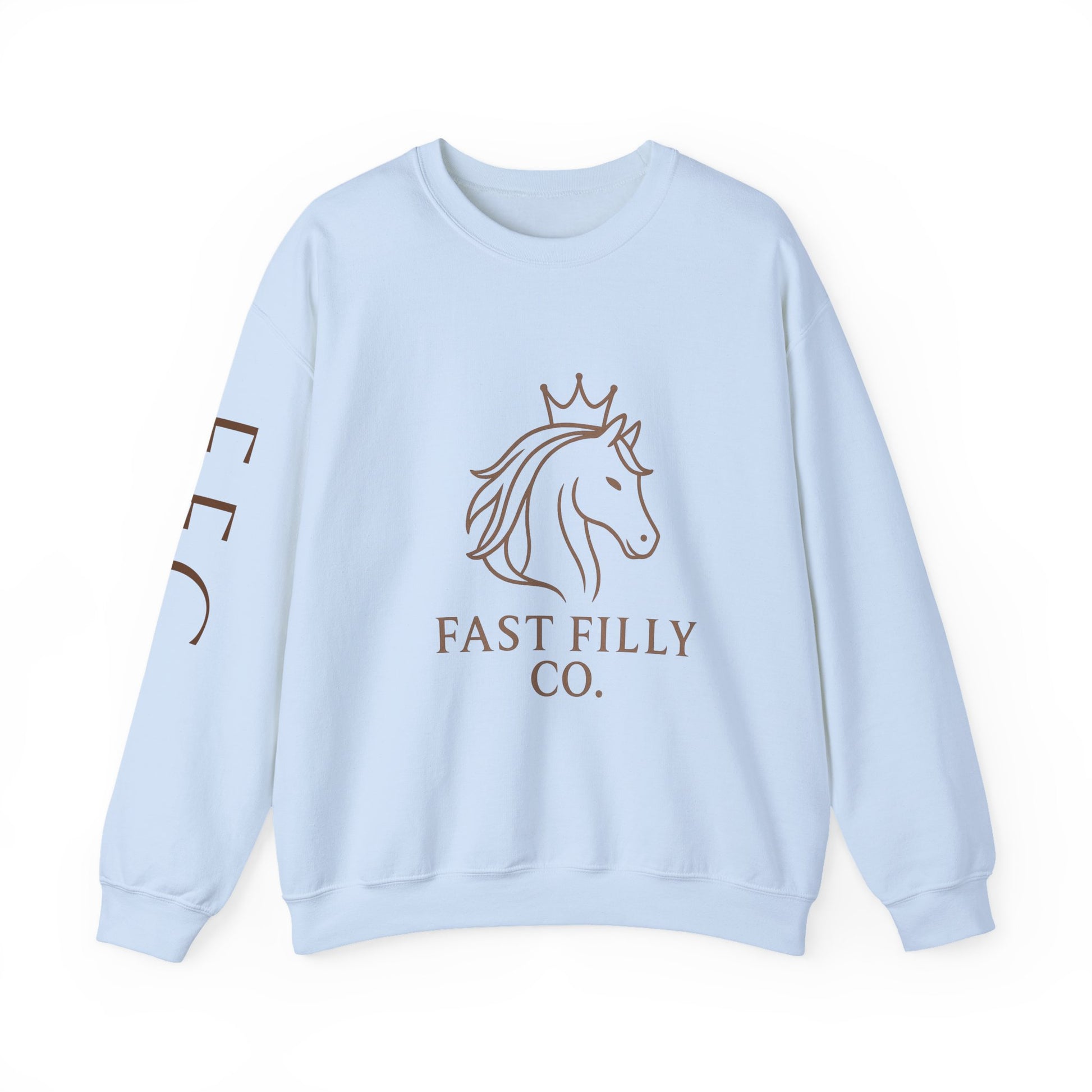 Stylish Unisex Sweatshirt, Cozy Sweatshirt for Horse Lovers, Perfect Gift for Birthdays, Everyday Wear, Fast Filly Co. Design