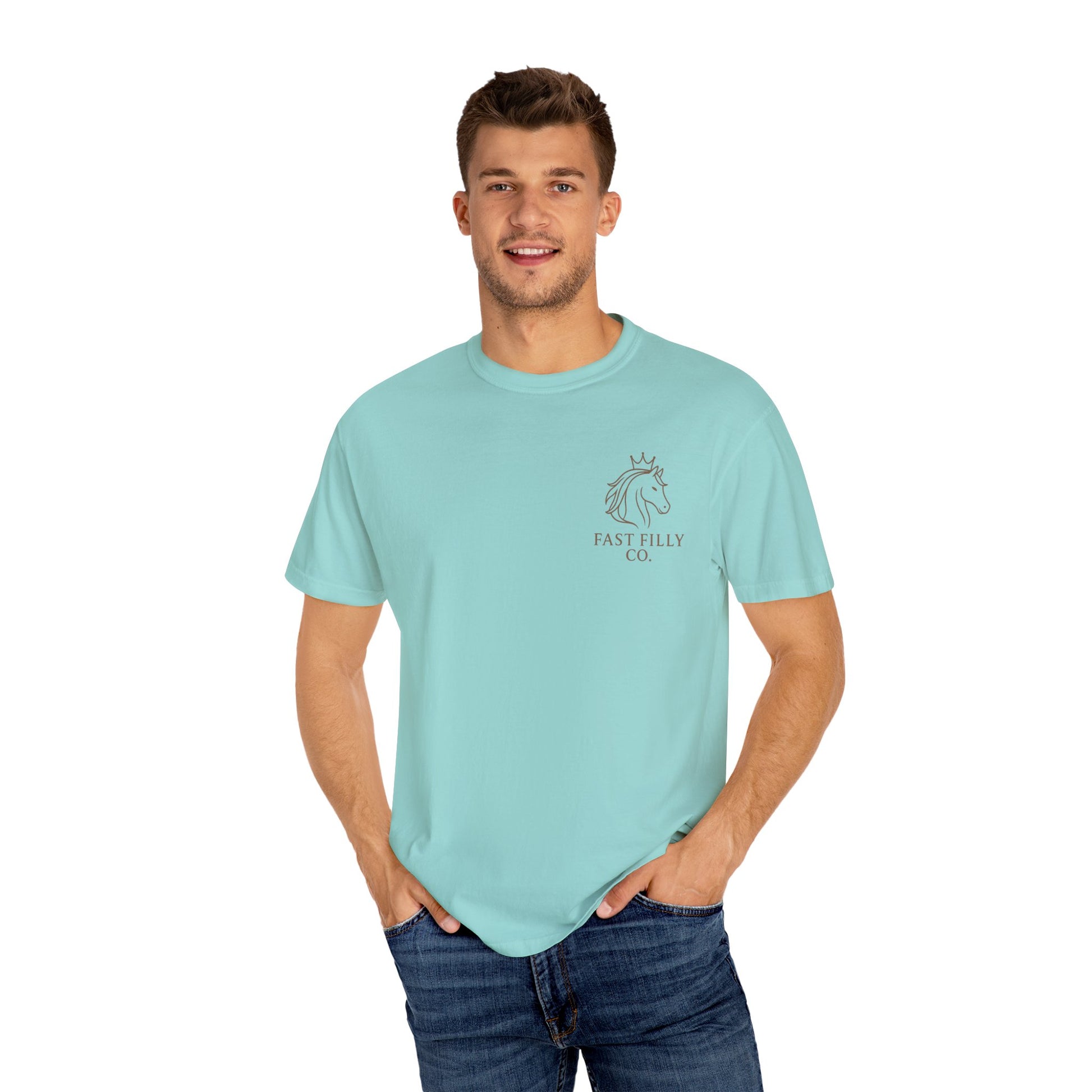 Unisex Garment-Dyed T-Shirt, Casual Tee, Animal Tee, Summer Shirt, Gift for Horse Lovers, Unique Unicorn Design