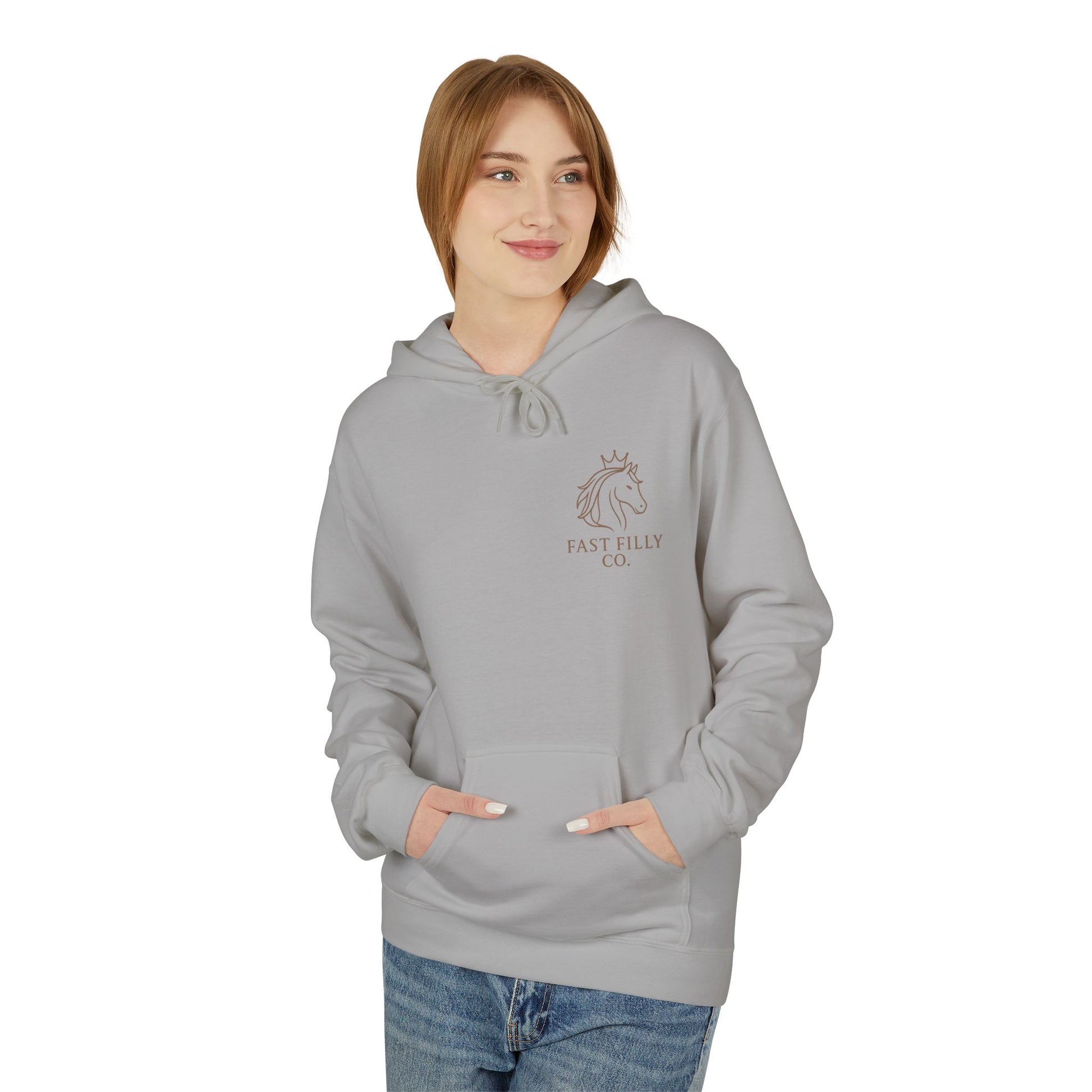 Equestrian Spirit Fleece Hoodie, Cozy Horse Lover Gift, Unisex Hoodie, Equine Apparel, Horseback Riding Sweater