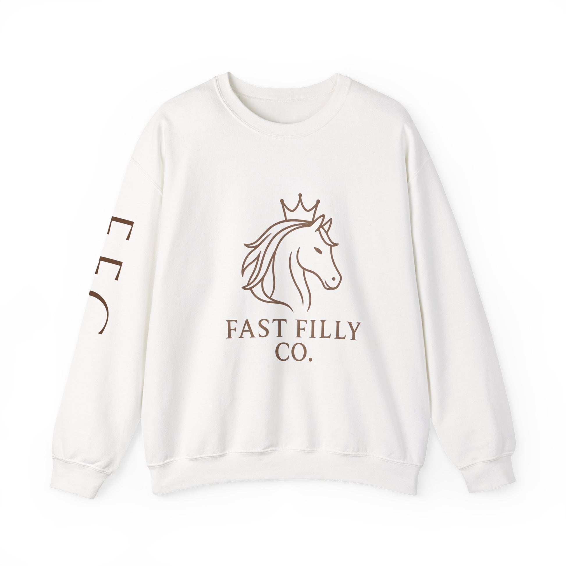 Stylish Unisex Sweatshirt, Cozy Sweatshirt for Horse Lovers, Perfect Gift for Birthdays, Everyday Wear, Fast Filly Co. Design