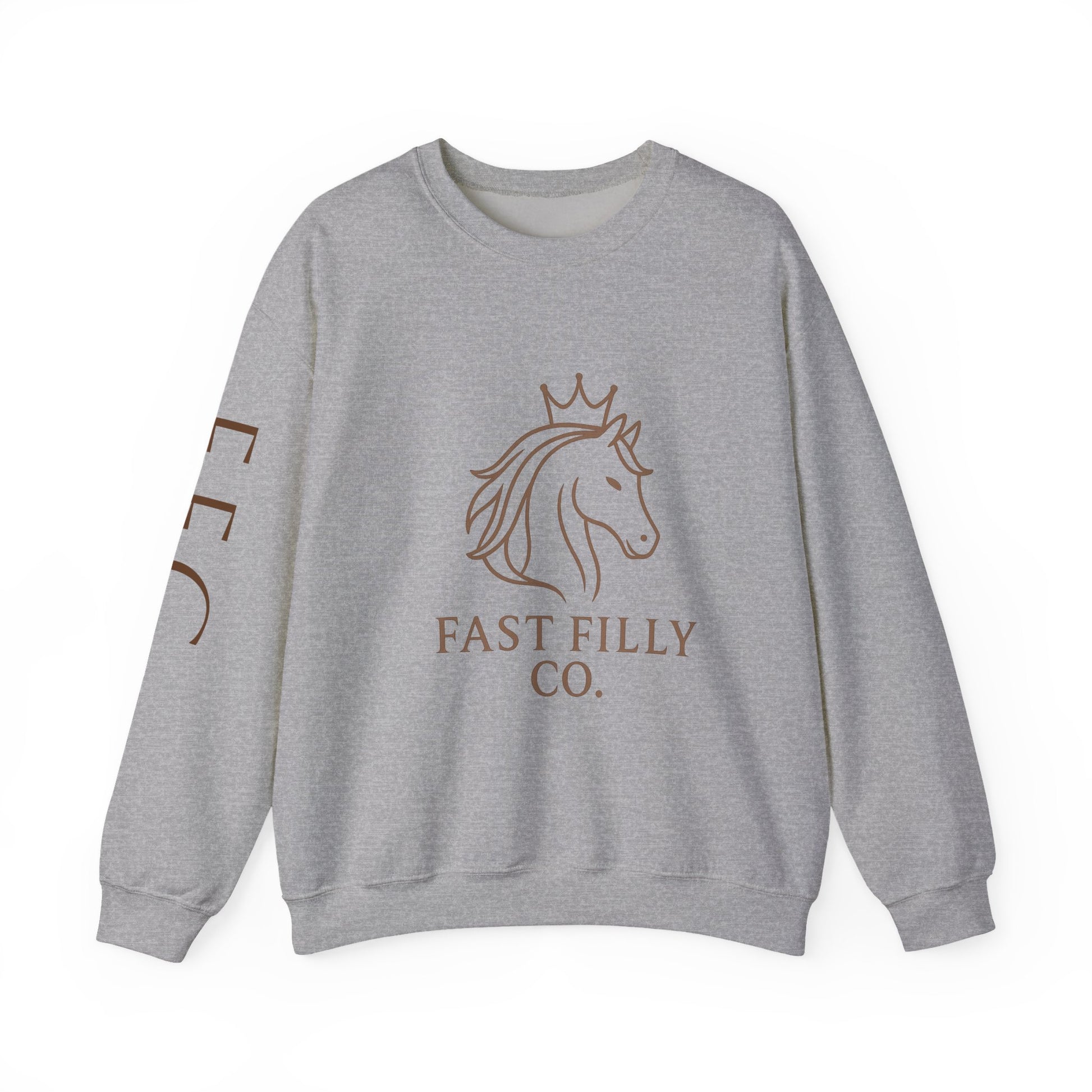 Stylish Unisex Sweatshirt, Cozy Sweatshirt for Horse Lovers, Perfect Gift for Birthdays, Everyday Wear, Fast Filly Co. Design