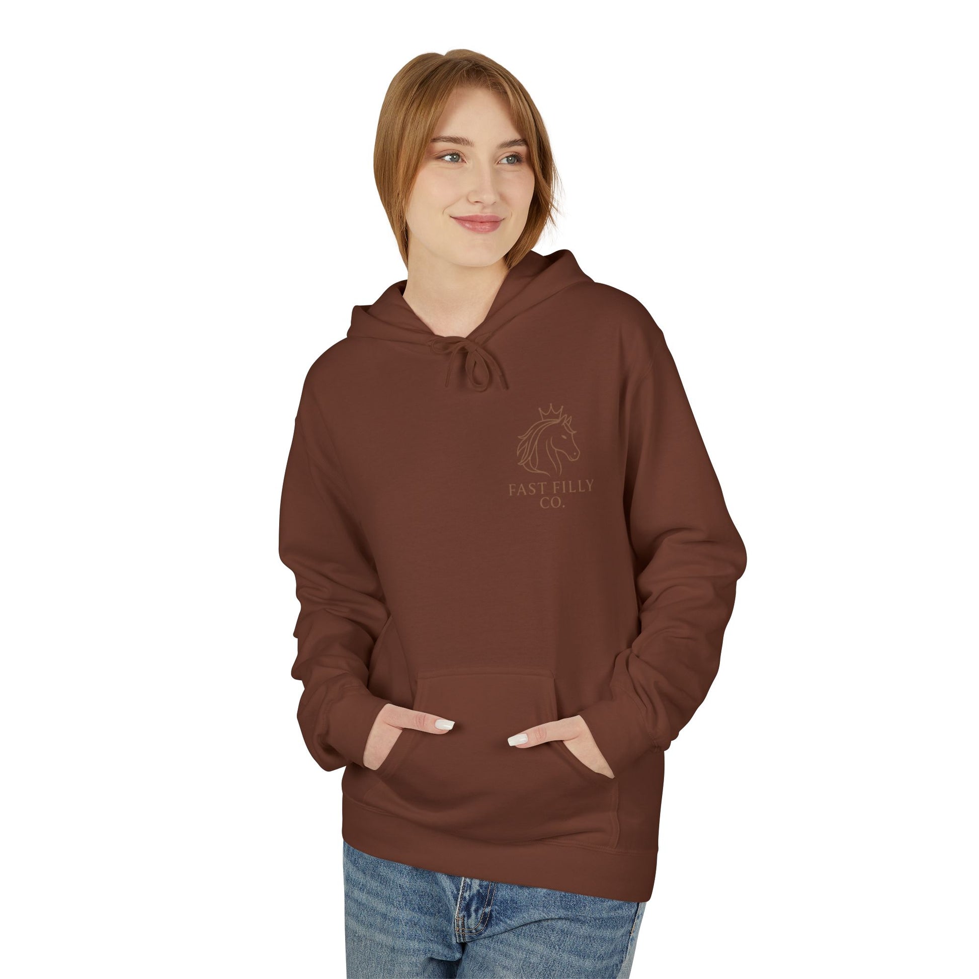 Equestrian Spirit Fleece Hoodie, Cozy Horse Lover Gift, Unisex Hoodie, Equine Apparel, Horseback Riding Sweater