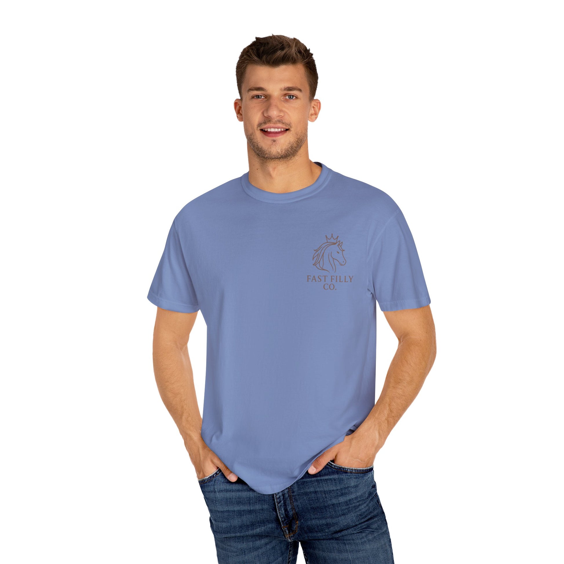 Unisex Garment-Dyed T-Shirt, Casual Tee, Animal Tee, Summer Shirt, Gift for Horse Lovers, Unique Unicorn Design