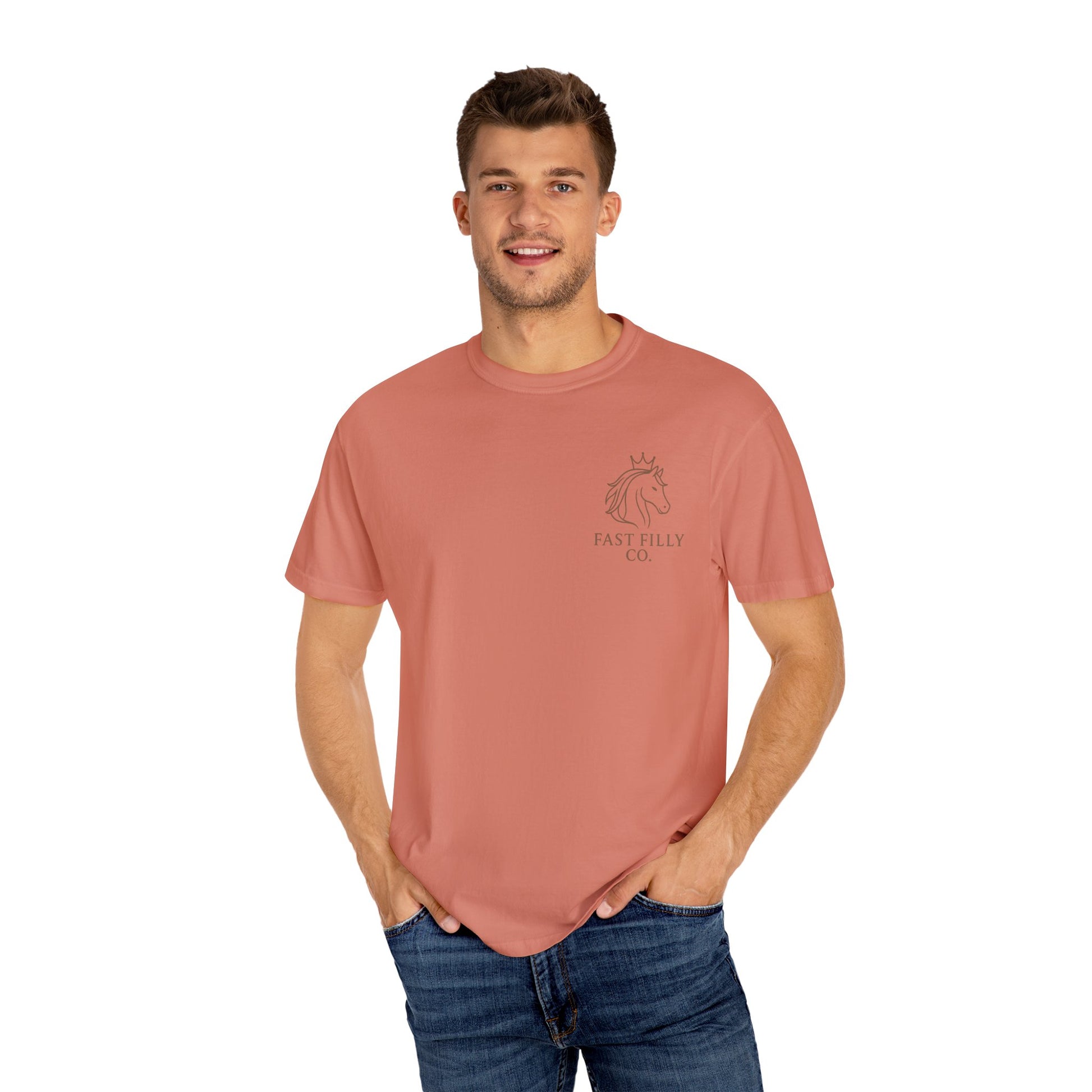 Unisex Garment-Dyed T-Shirt, Casual Tee, Animal Tee, Summer Shirt, Gift for Horse Lovers, Unique Unicorn Design