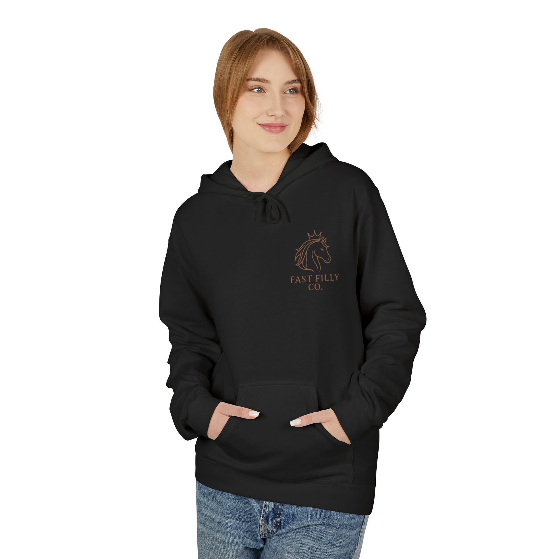 Equestrian Spirit Fleece Hoodie, Cozy Horse Lover Gift, Unisex Hoodie, Equine Apparel, Horseback Riding Sweater