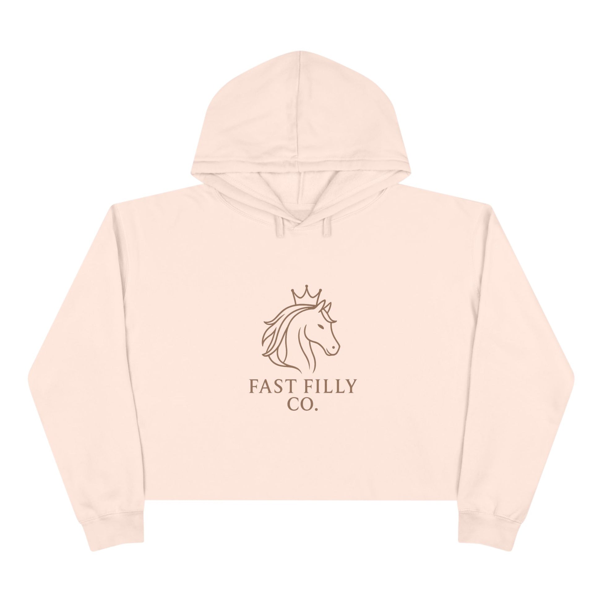 Elegant Unicorn Crop Hoodie - Fast Filly Co. Sweatshirt, Stylish Hoodie, Gift for Horse Lovers, Casual Wear, Trendy Apparel