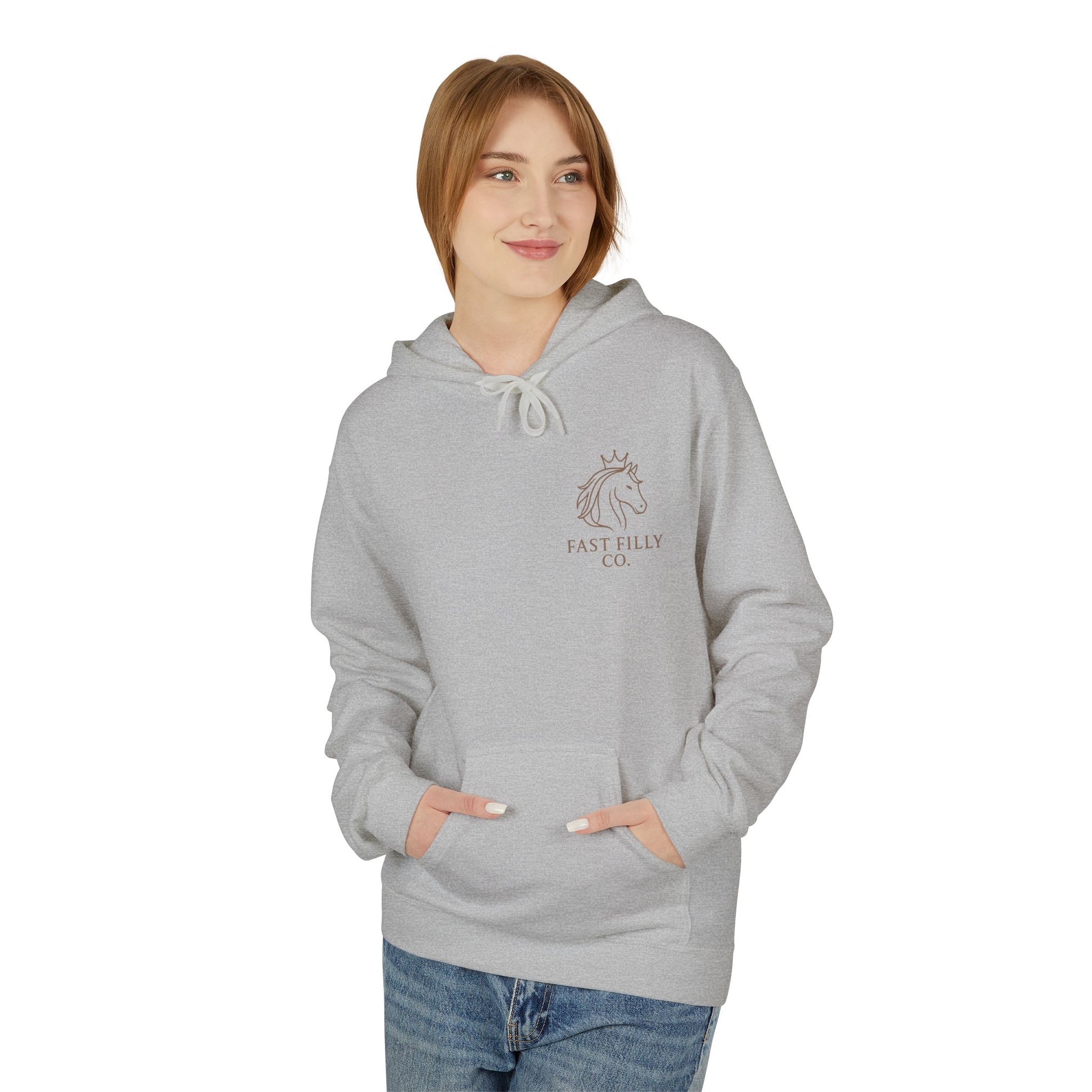 Equestrian Spirit Fleece Hoodie, Cozy Horse Lover Gift, Unisex Hoodie, Equine Apparel, Horseback Riding Sweater
