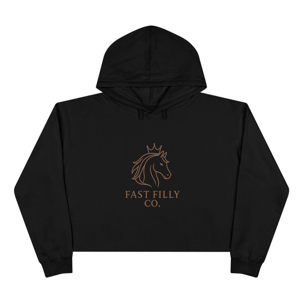 Elegant Unicorn Crop Hoodie - Fast Filly Co. Sweatshirt, Stylish Hoodie, Gift for Horse Lovers, Casual Wear, Trendy Apparel