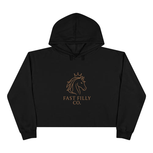Elegant Unicorn Crop Hoodie - Fast Filly Co. Sweatshirt, Stylish Hoodie, Gift for Horse Lovers, Casual Wear, Trendy Apparel