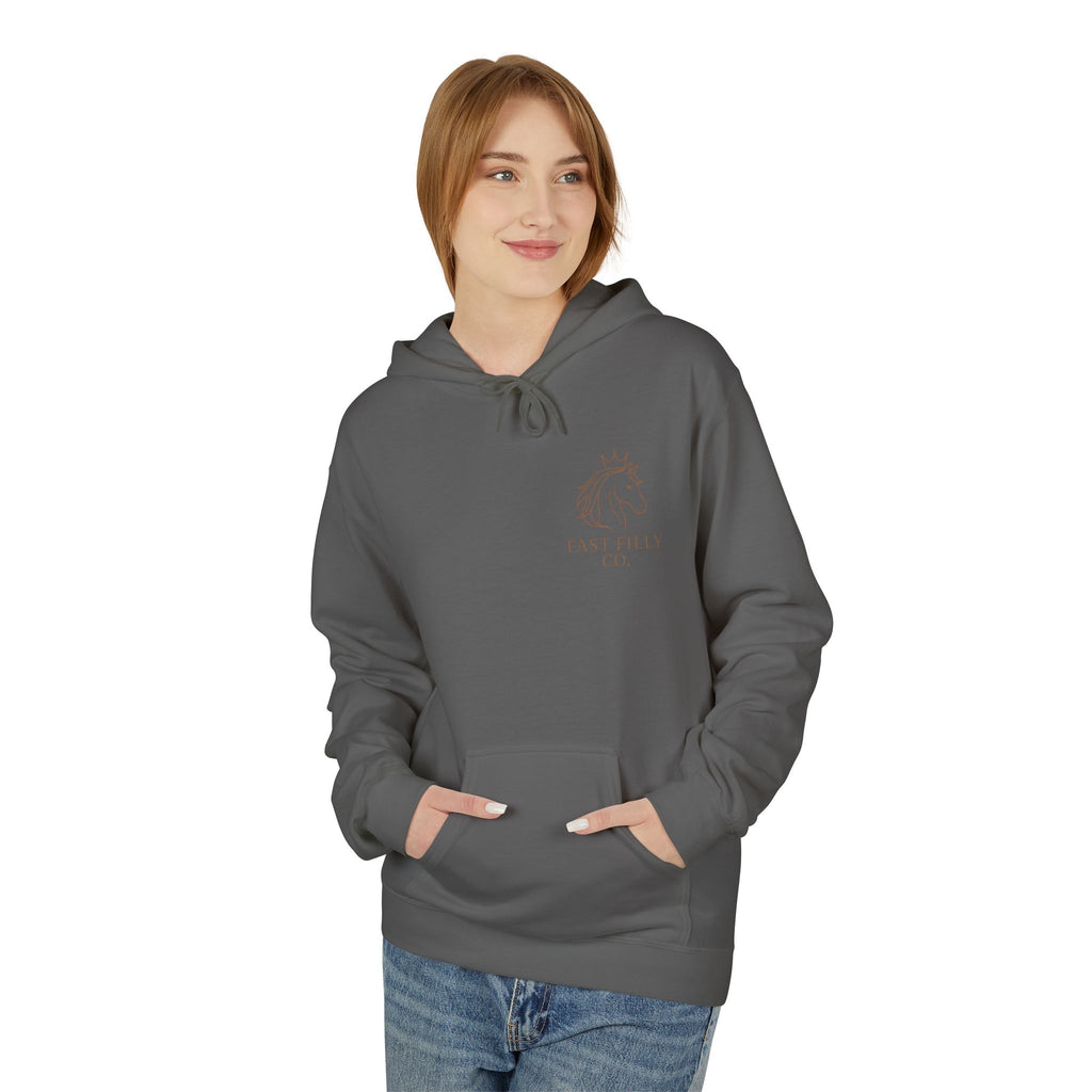 Equestrian Spirit Fleece Hoodie, Cozy Horse Lover Gift, Unisex Hoodie, Equine Apparel, Horseback Riding Sweater
