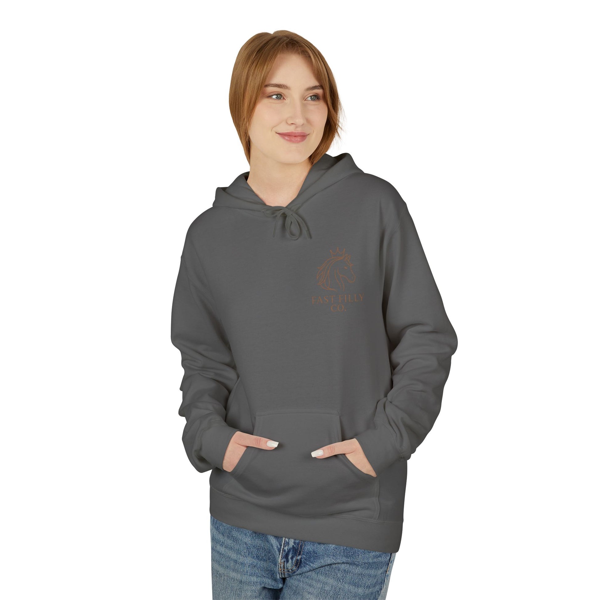 Equestrian Spirit Fleece Hoodie, Cozy Horse Lover Gift, Unisex Hoodie, Equine Apparel, Horseback Riding Sweater