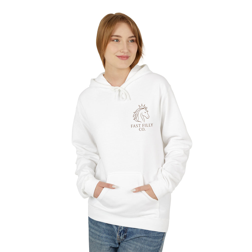 Equestrian Spirit Fleece Hoodie, Cozy Horse Lover Gift, Unisex Hoodie, Equine Apparel, Horseback Riding Sweater