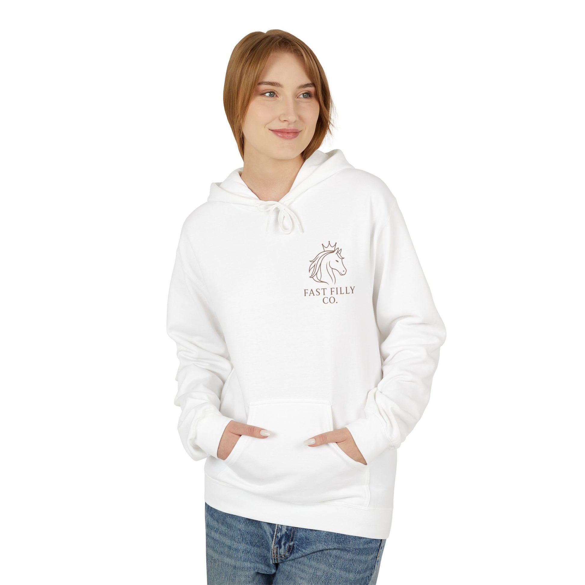 Equestrian Spirit Fleece Hoodie, Cozy Horse Lover Gift, Unisex Hoodie, Equine Apparel, Horseback Riding Sweater