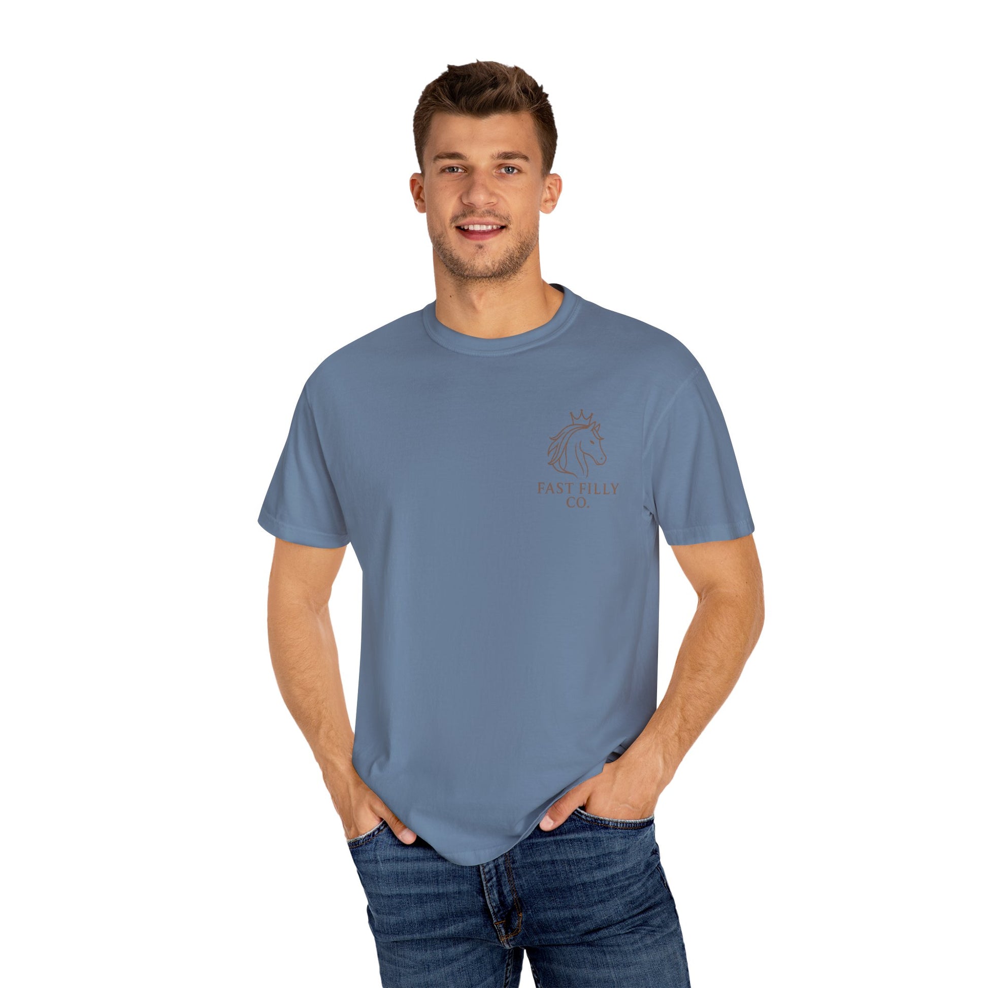 Unisex Garment-Dyed T-Shirt, Casual Tee, Animal Tee, Summer Shirt, Gift for Horse Lovers, Unique Unicorn Design