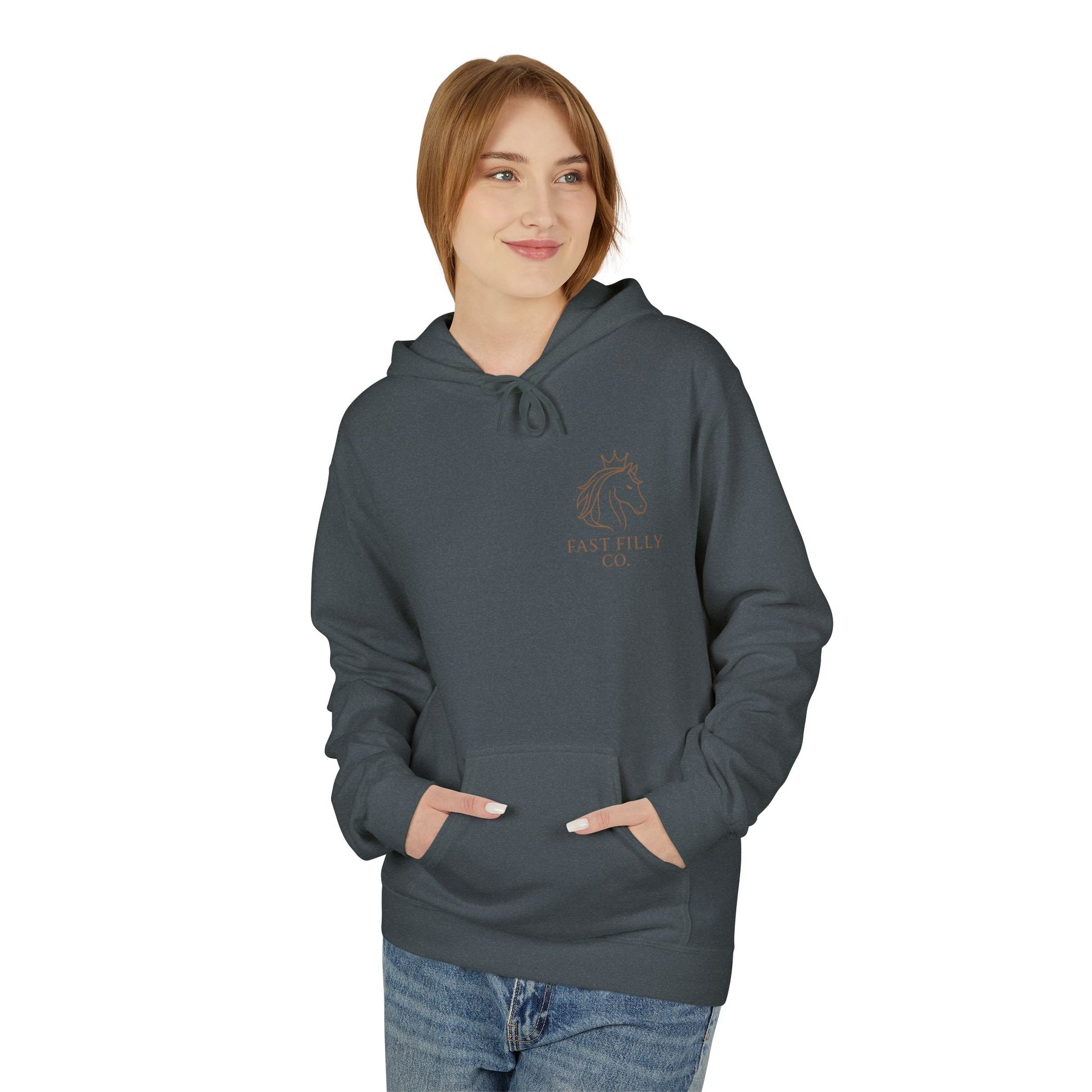 Equestrian Spirit Fleece Hoodie, Cozy Horse Lover Gift, Unisex Hoodie, Equine Apparel, Horseback Riding Sweater