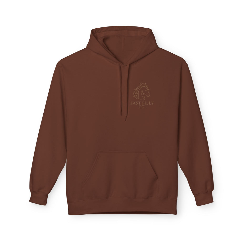 Equestrian Spirit Fleece Hoodie, Cozy Horse Lover Gift, Unisex Hoodie, Equine Apparel, Horseback Riding Sweater