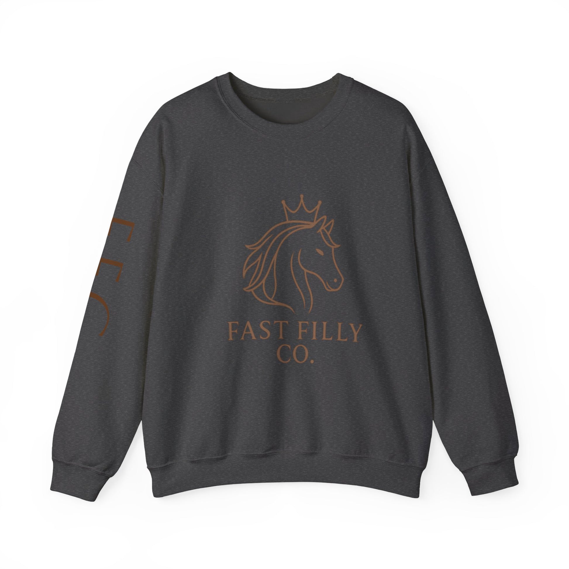 Stylish Unisex Sweatshirt, Cozy Sweatshirt for Horse Lovers, Perfect Gift for Birthdays, Everyday Wear, Fast Filly Co. Design