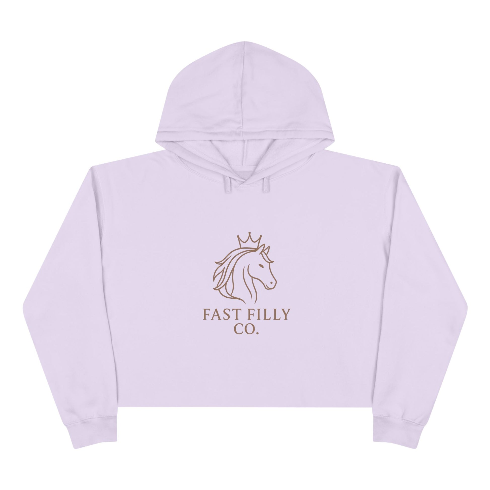 Elegant Unicorn Crop Hoodie - Fast Filly Co. Sweatshirt, Stylish Hoodie, Gift for Horse Lovers, Casual Wear, Trendy Apparel