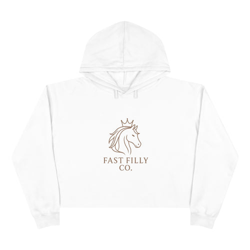 Elegant Unicorn Crop Hoodie - Fast Filly Co. Sweatshirt, Stylish Hoodie, Gift for Horse Lovers, Casual Wear, Trendy Apparel