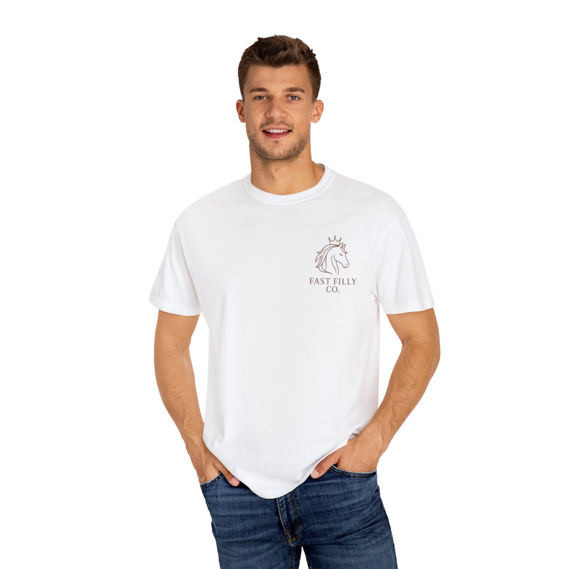 Unisex Garment-Dyed T-Shirt, Casual Tee, Animal Tee, Summer Shirt, Gift for Horse Lovers, Unique Unicorn Design