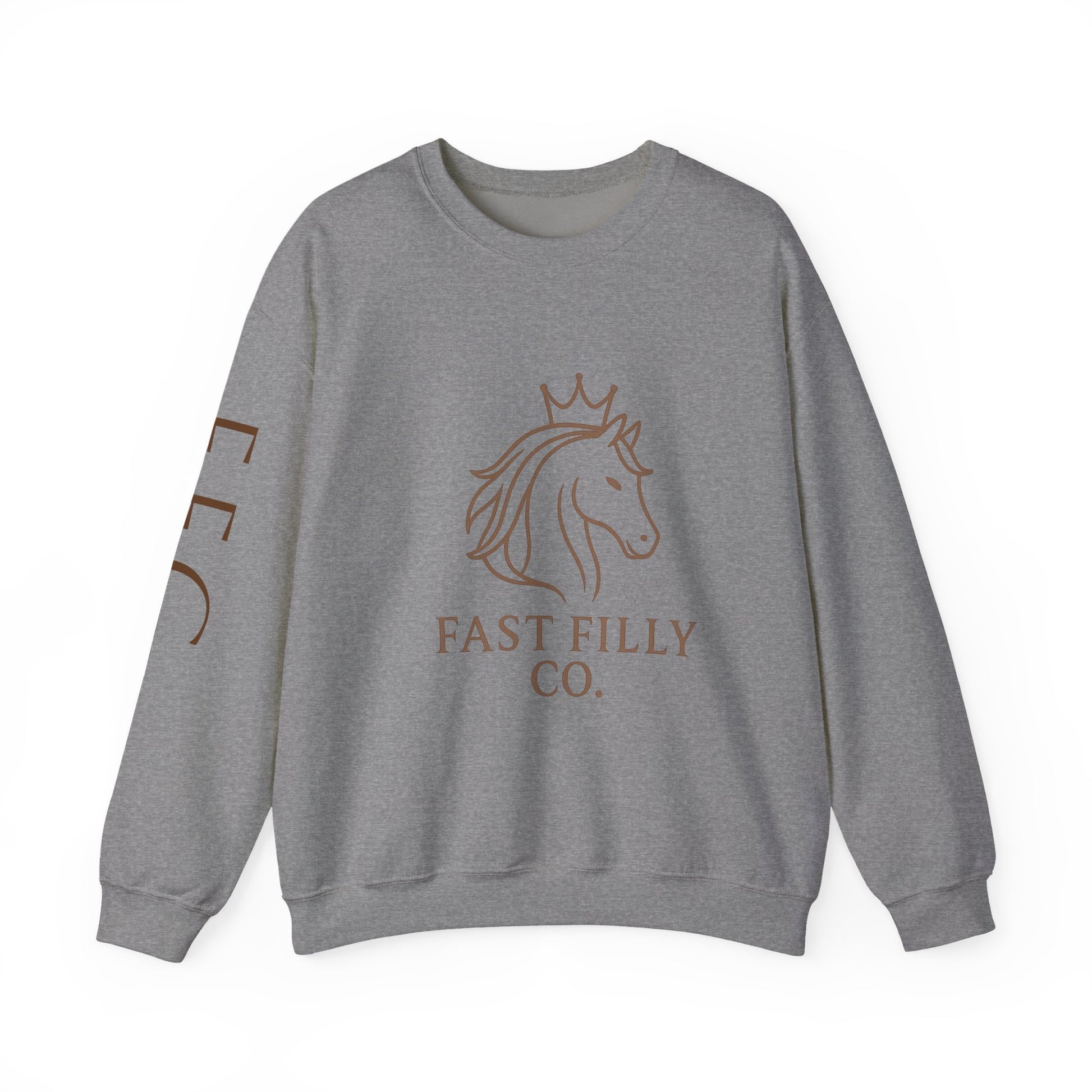 Stylish Unisex Sweatshirt, Cozy Sweatshirt for Horse Lovers, Perfect Gift for Birthdays, Everyday Wear, Fast Filly Co. Design