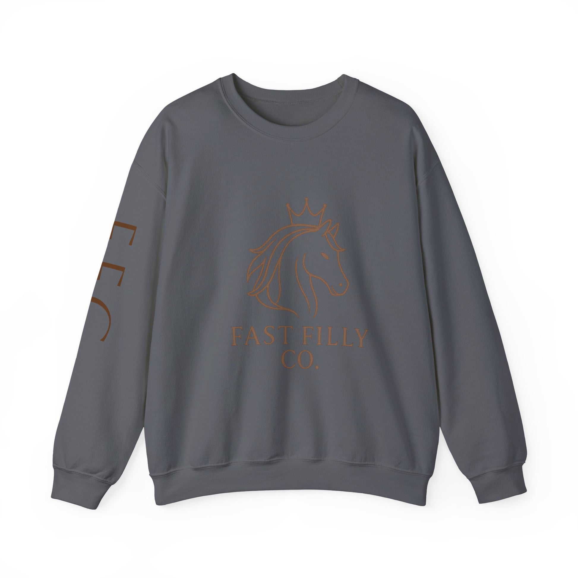 Stylish Unisex Sweatshirt, Cozy Sweatshirt for Horse Lovers, Perfect Gift for Birthdays, Everyday Wear, Fast Filly Co. Design