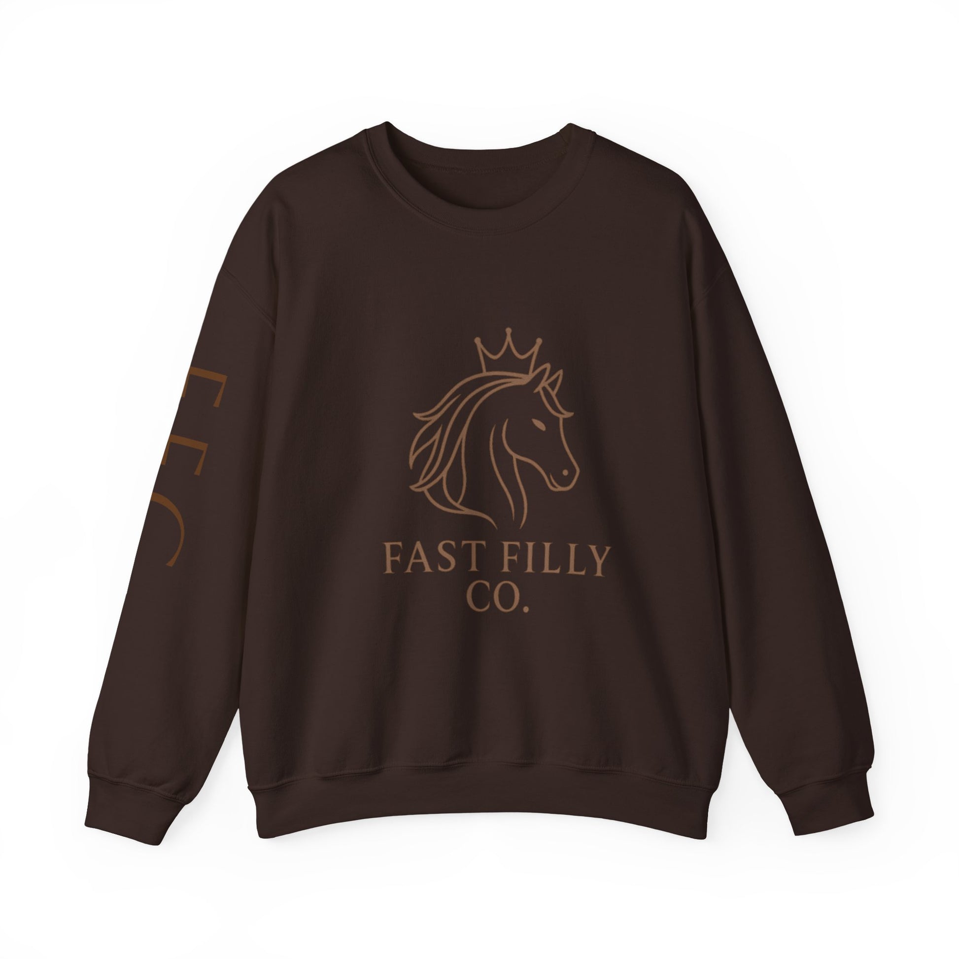 Stylish Unisex Sweatshirt, Cozy Sweatshirt for Horse Lovers, Perfect Gift for Birthdays, Everyday Wear, Fast Filly Co. Design
