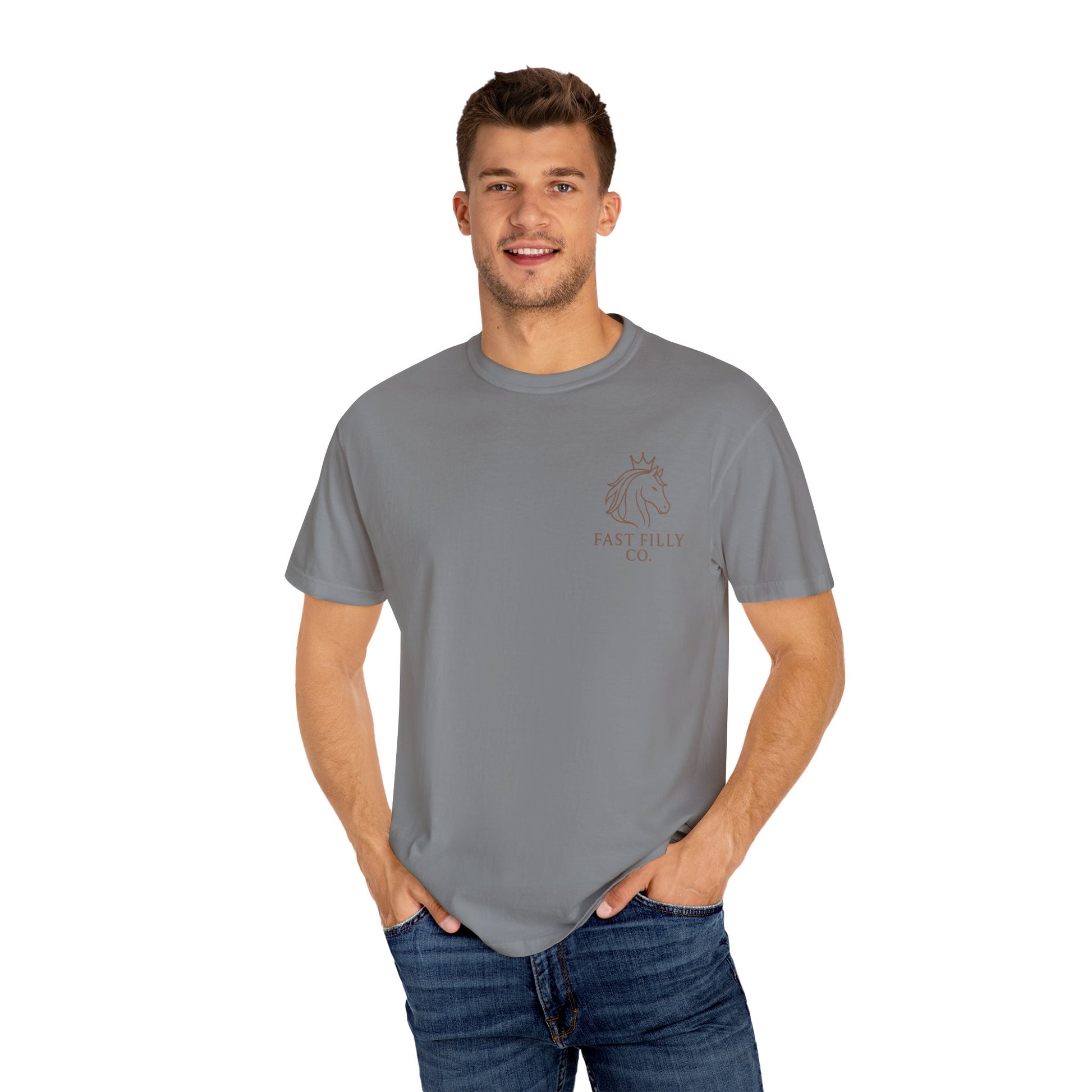 Unisex Garment-Dyed T-Shirt, Casual Tee, Animal Tee, Summer Shirt, Gift for Horse Lovers, Unique Unicorn Design