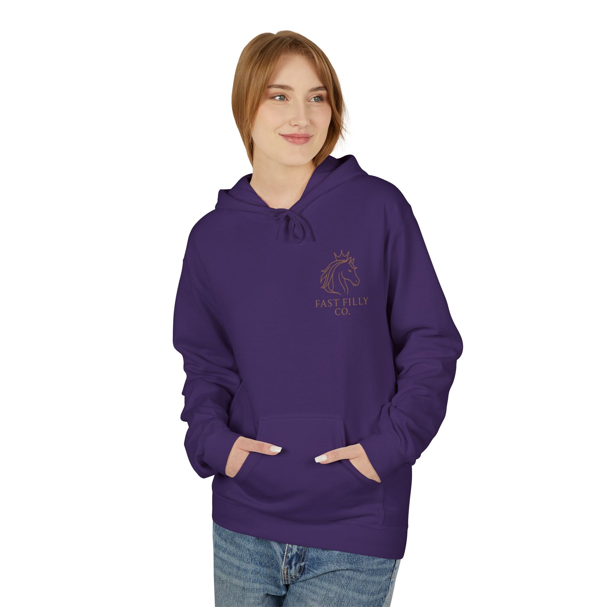 Equestrian Spirit Fleece Hoodie, Cozy Horse Lover Gift, Unisex Hoodie, Equine Apparel, Horseback Riding Sweater